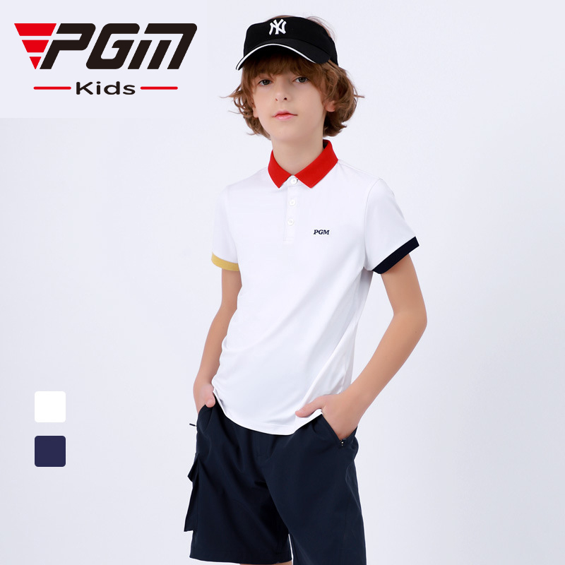 90 YF405 boy golf polo blank t shirt dress for kids