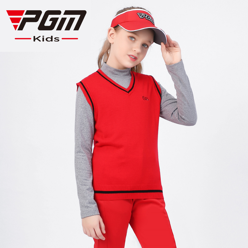 10 KIDS YF418 heated golf vest clothes girl windproof V-neck golf vest